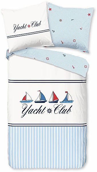 good morning Wendebettwäsche "Yachtclub" 3 Stk. 100% Baumwolle, Renforcé, R günstig online kaufen