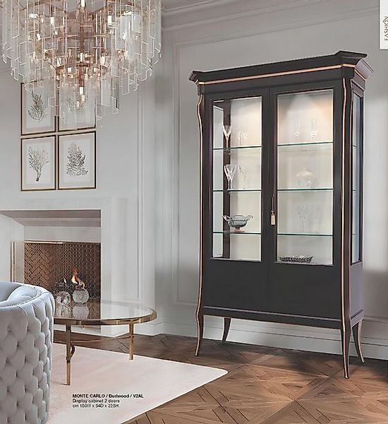 JVmoebel Vitrine Vitrine Schränke Vitrinen Luxus Schrank Wohnzimmer Holz Sc günstig online kaufen
