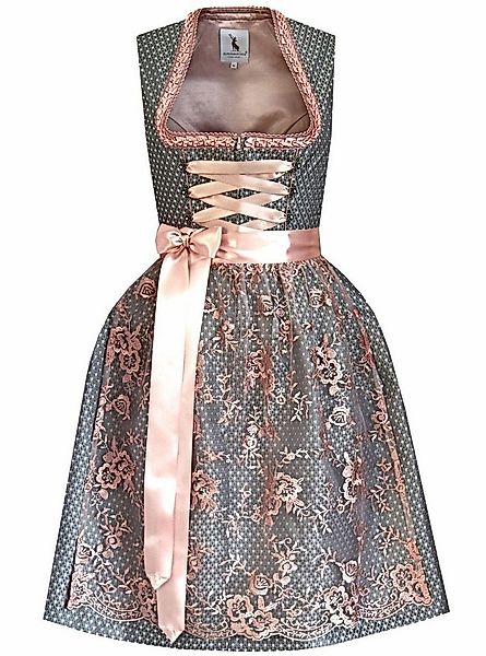 Alpenmärchen Dirndl Dirndl Tilda in grau und rosa - ALM789 günstig online kaufen