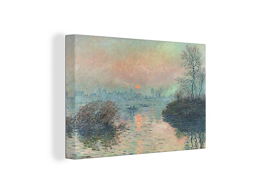 OneMillionCanvasses® Leinwandbild Sonnenuntergang an der Seine - Kunstdruck günstig online kaufen