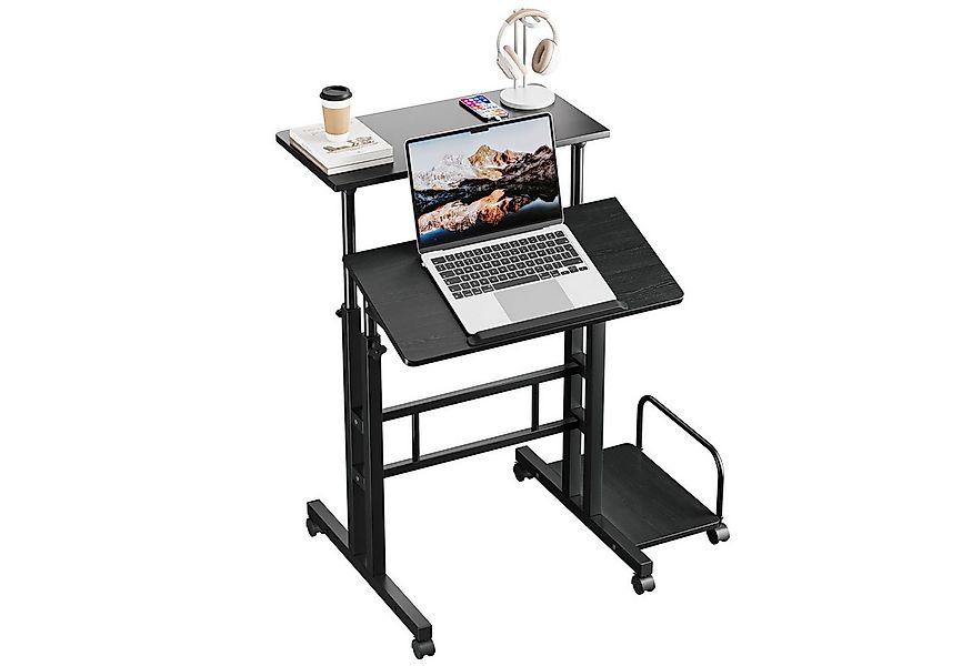 Dripex Stehpult Höhenverstellbar Laptoptisch mit Rollen und neigbar Tischpl günstig online kaufen