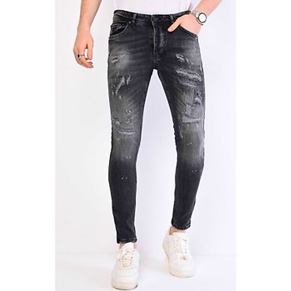 Local Fanatic  Slim Fit Jeans Slim Jeans Mit Farbspritzern günstig online kaufen