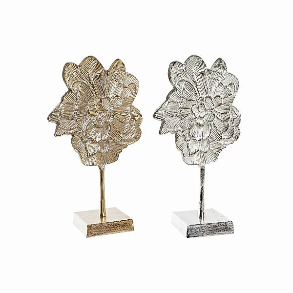 Deko-figur Dkd Home Decor Blume Aluminium (22 X 10 X 38 Cm) (2 Stück) günstig online kaufen