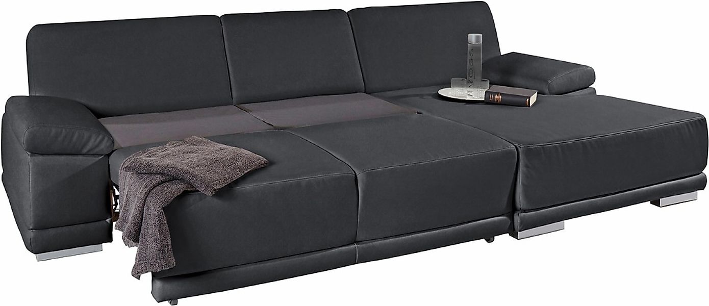 sit&more Ecksofa »Coria L-Form«, mit XL-Recamiere, wahlweise mit Bettfunkti günstig online kaufen