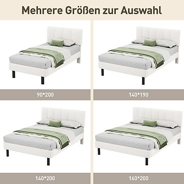 XDeer Polsterbett Polsterbett, Tagesbett Eisenfüße,Lattenrost, schlichtes D günstig online kaufen