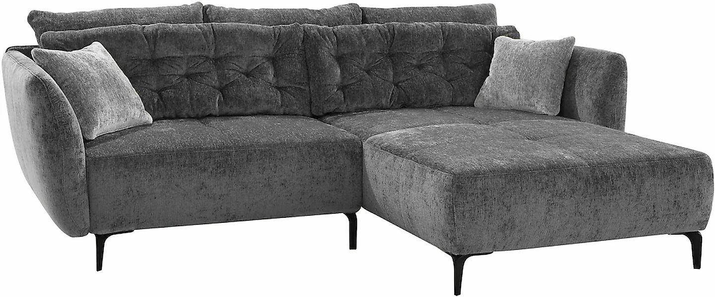 Jockenhöfer Gruppe Ecksofa "Salo L-Form, B: 251 cm" im Retrolook mit Wellen günstig online kaufen