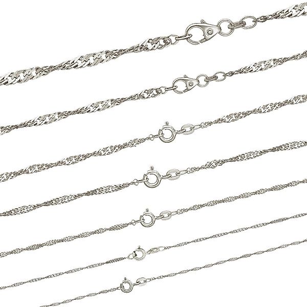 HOPLO Silberkette Silberkette Singapurkette Länge 19cm günstig online kaufen