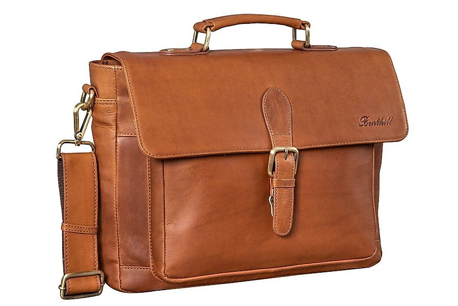 Benthill Aktentasche Echt Leder Laptoptasche Notebooktasche Umhängetasche L günstig online kaufen