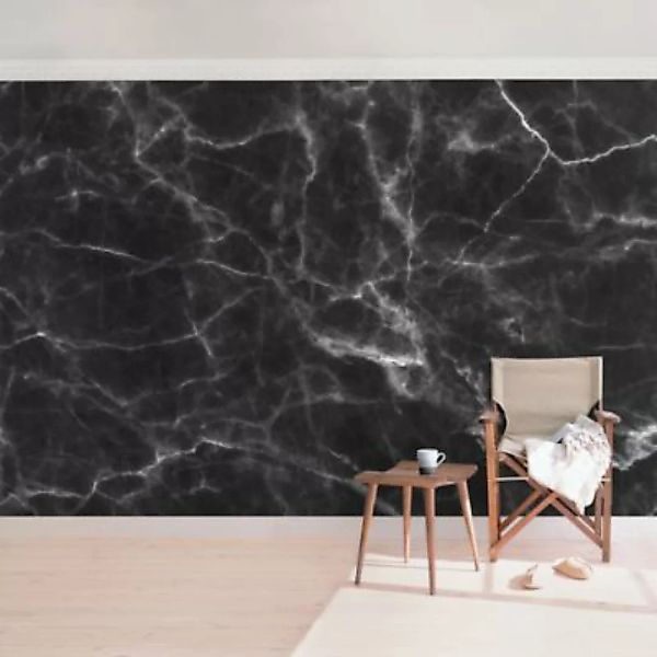 Bilderwelten Marmor Tapete Nero Carrara schwarz Gr. 480 x 320 günstig online kaufen