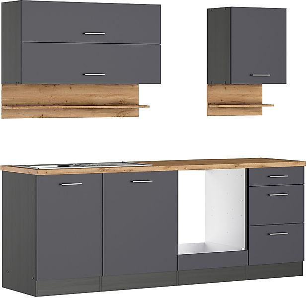 KOCHSTATION Küchenzeile KS-Milan, 220 cm breit, günstig online kaufen