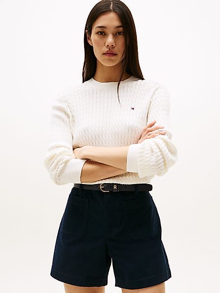 Tommy Hilfiger Rundhalspullover CO CABLE C-NK günstig online kaufen