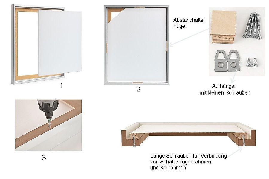 PCH[art] Bilderrahmen Schattenfugenrahmen zum einrahmen von günstig online kaufen