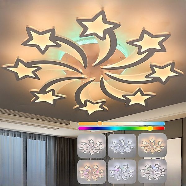 LETGOSPT LED Deckenleuchte 52W Deckenleuchte mit günstig online kaufen