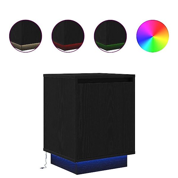 vidaXL Nachttisch Nachttische mit LED-Leuchten 2 günstig online kaufen