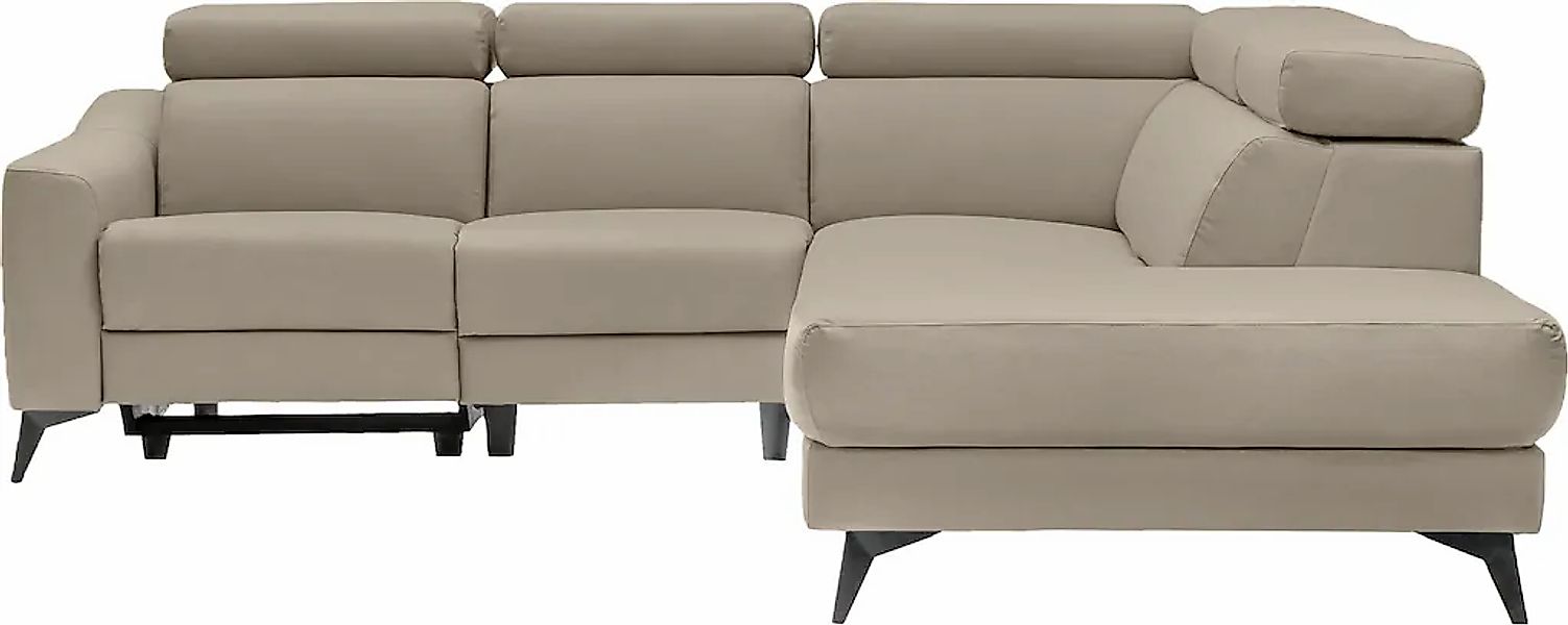 Home affaire Ecksofa "Valerio" mit 1 elektrischer Relaxfunktion und USB-Ans günstig online kaufen