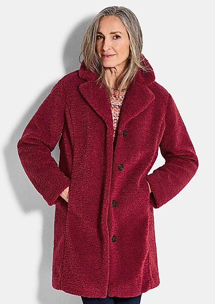 GOLDNER Winterjacke Kuscheliger Teddymantel, Reverskragen Webpelzjacke, günstig online kaufen