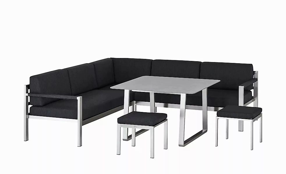 a casa mia Lounge-Gruppe  Wales ¦ schwarz Garten > Gartenmöbel > Gartenmöbe günstig online kaufen