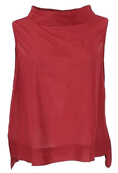 Guru-Shop Longbluse Luftiges Boho Blusentop, Basic Sommertop - rot alternat günstig online kaufen
