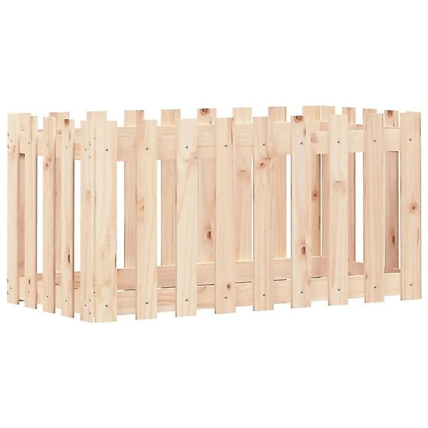 vidaXL Hochbeet Lattenzaun-Design 100x50x50 cm Massivholz Kiefer 832477 günstig online kaufen