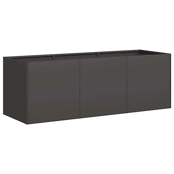 vidaXL Pflanzgefäß Schwarz 120 x 40 x 40 cm Kaltgewalzter Stahl 860675 günstig online kaufen
