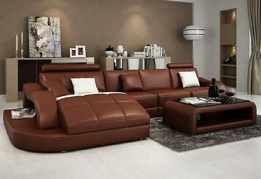 JVmoebel Ecksofa Schwarzes Designer Ecksofa mit Liege Couch Sofa Wohnlandsc günstig online kaufen