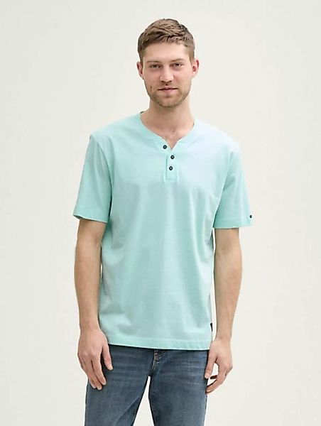 TOM TAILOR T-Shirt Henley T-Shirt aus Baumwolle günstig online kaufen