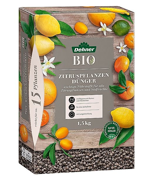 Dehner Gartendünger Bio Zitruspflanzendünger, hochwertiger NPK-Dünger, 1.5 günstig online kaufen