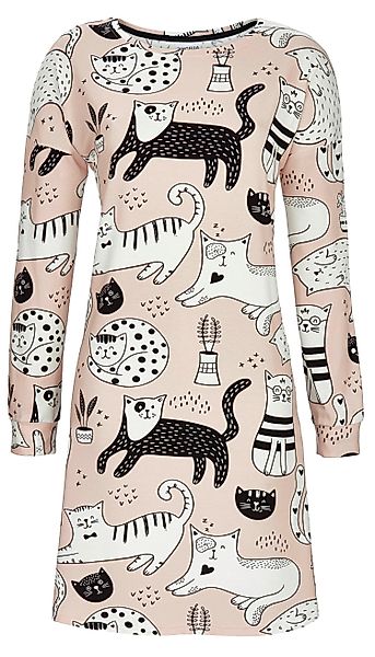 Ringella Nachthemd Damen Schlafshirt Katzen allover günstig online kaufen