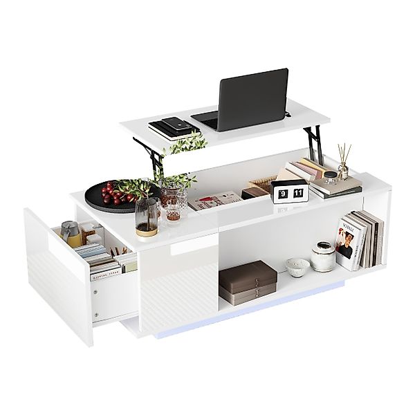 BlingBin Couchtisch 100*50*40cm Höhenverstellbarer Kaffeetisch mit günstig online kaufen