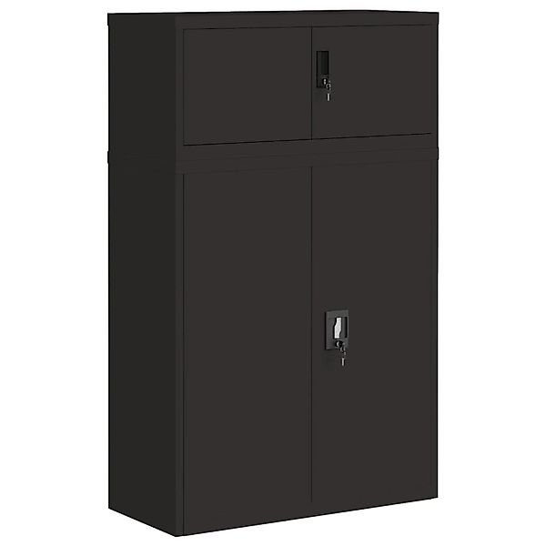 vidaXL Aktenschrank Schwarz 90x40x145 cm Stahl günstig online kaufen