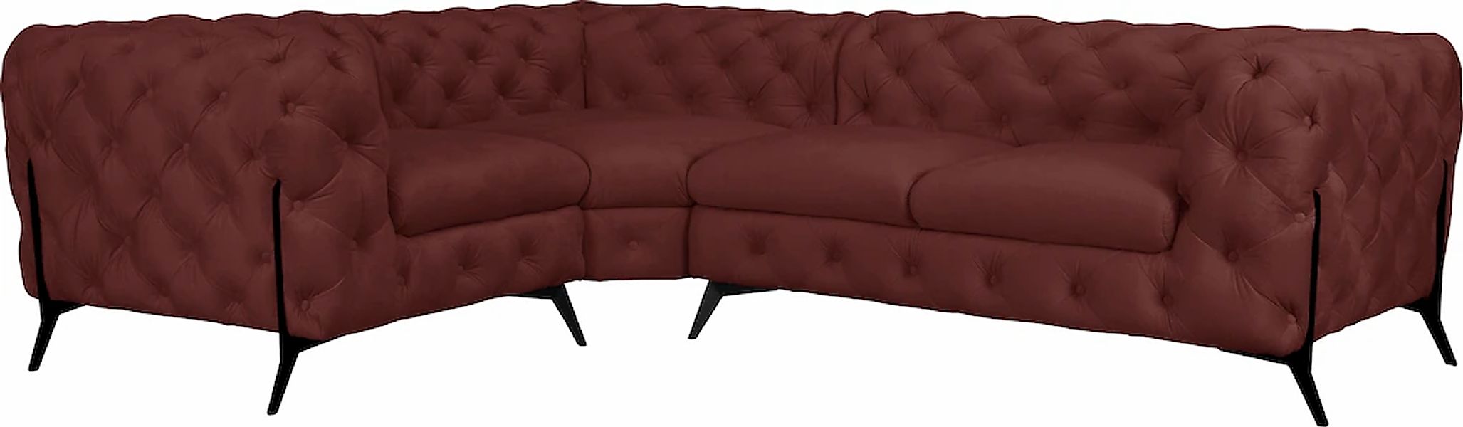 Leonique Chesterfield-Sofa "Amaury L-Form", moderne Chersterfield-Optik, Br günstig online kaufen