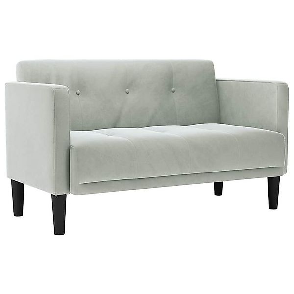 vidaXL Sofa Zweisitzer-Sofa Hellgrau 111 cm Samt günstig online kaufen