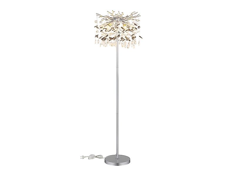 GLOBO LIGHTING LED Stehlampe mit Kristall 2-farbig Höhe 150cm, Dimmfunktion günstig online kaufen