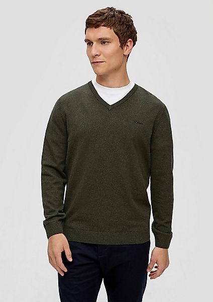 s.Oliver Longpullover Strickpullover Strickpullover mit Logo-Stickerei günstig online kaufen