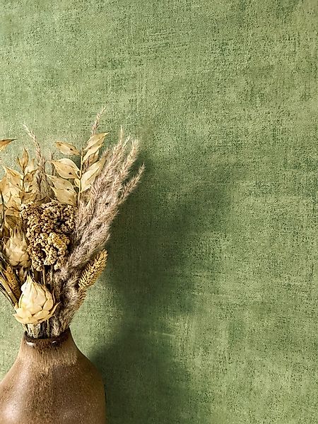 Newroom Vliestapete Amon 16 Tapete Betonoptik Beton,Zement, Grün Tapete Mod günstig online kaufen