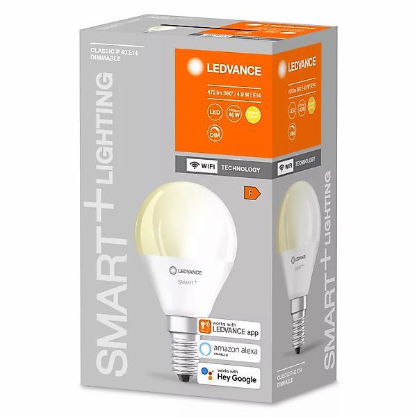 Ledvance LED-Leuchtmittel SMART+ WiFi Mini Bulb Dimmable 40  4.9 W/2700 K E günstig online kaufen