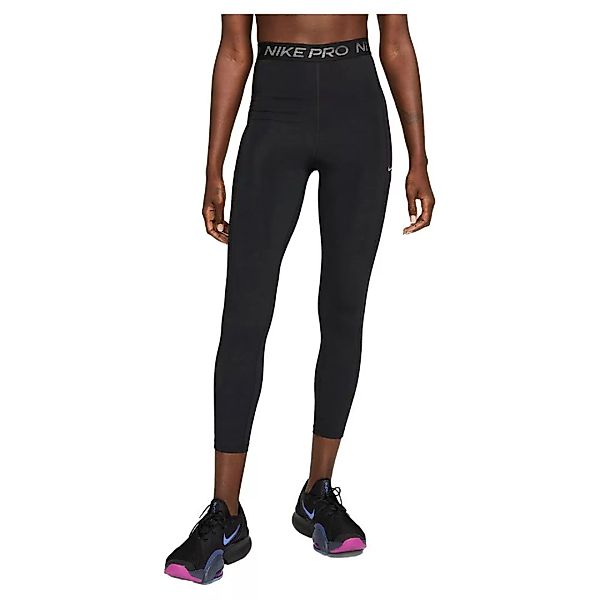 Nike Pro Dri Fit High-rise 7/8 Shine Leggings XS Black / Particle Grey günstig online kaufen