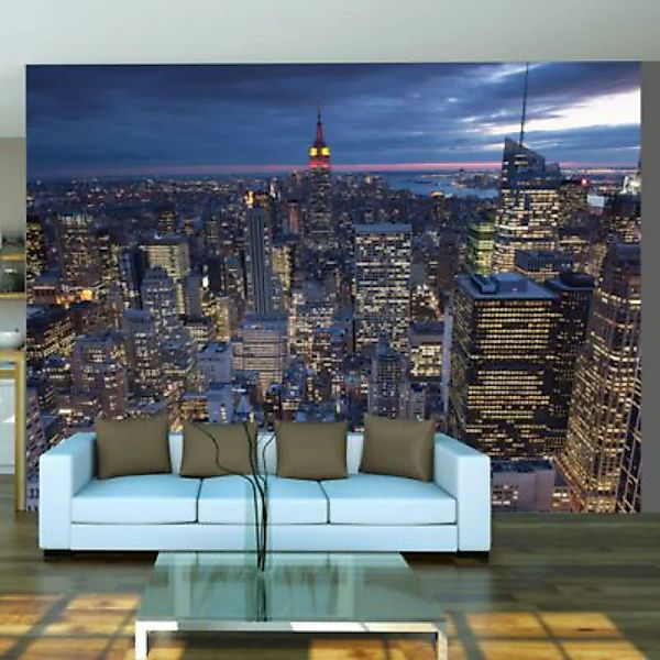 artgeist Fototapete New York - Nacht mehrfarbig Gr. 300 x 231 günstig online kaufen