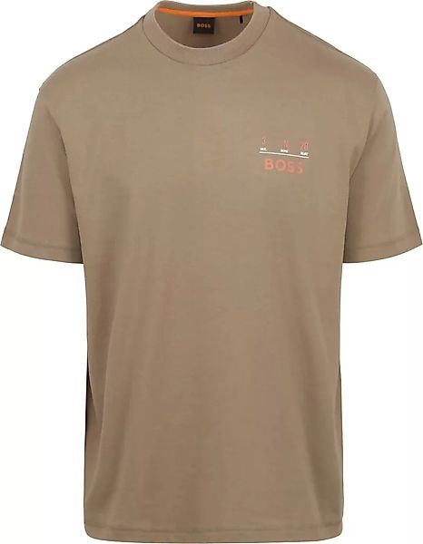 BOSS T-shirt Backprint Hellbraun - Größe 4XL günstig online kaufen