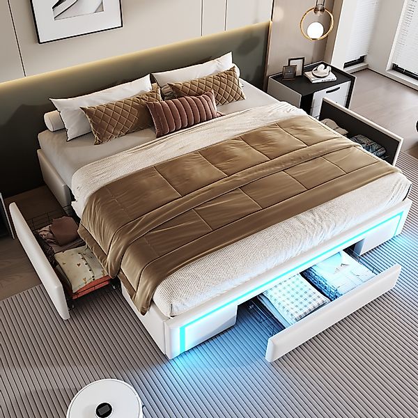 Furnishings Home Futonbett Polsterbett Stauraumbett Doppelbett günstig online kaufen