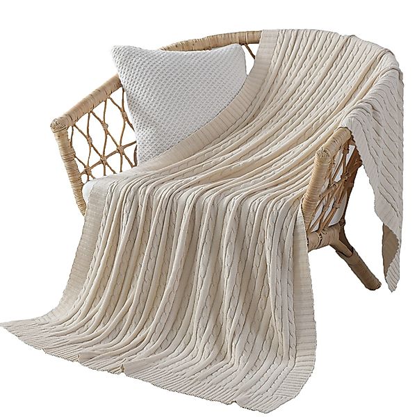 Einschlagdecke Weiche gestrickte Wolldecke, Sofadecke, Schlafdecke, günstig online kaufen
