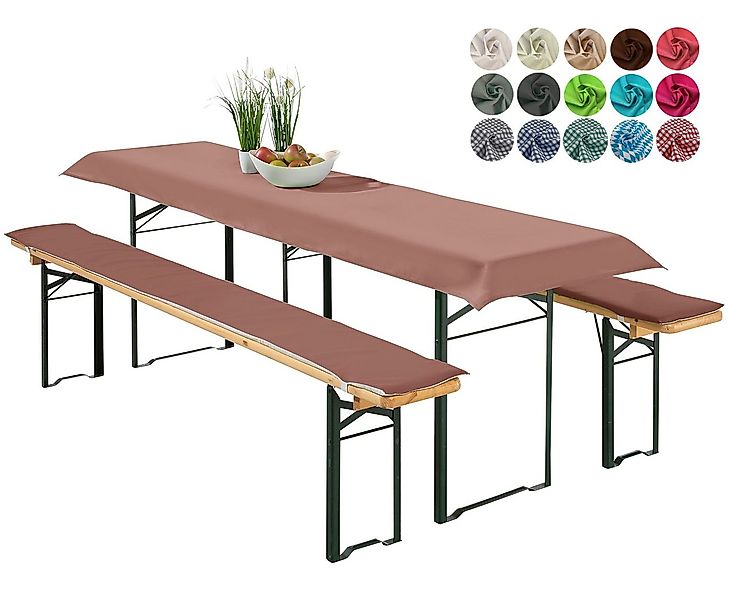 heimtexland Hussen-Set Bierzeltgarnitur Polster Deko Auflagen Set 3-tlg, 2 günstig online kaufen