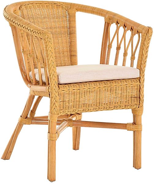 Krines Home Sessel Stapelbarer Rattansessel Bistro günstig online kaufen