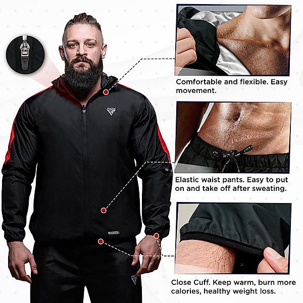 RDX Thermohemd RDX Sweat Suit for Weight Loss, Sauna Suit Reach Hooded Suit günstig online kaufen