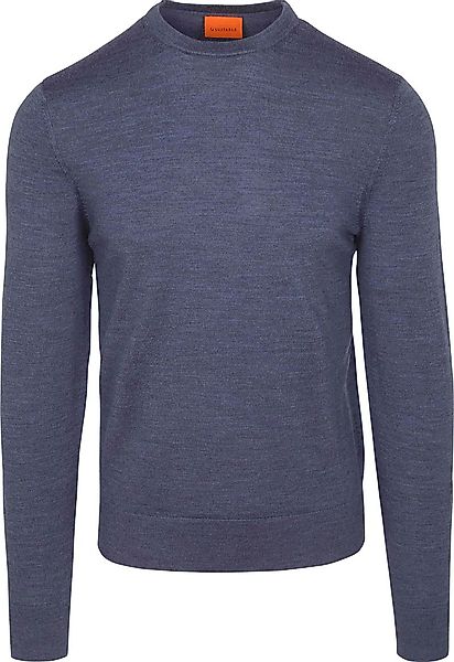 Suitable Herren Merino Pullover mit Rundhals – Denimblau - Größe M günstig online kaufen