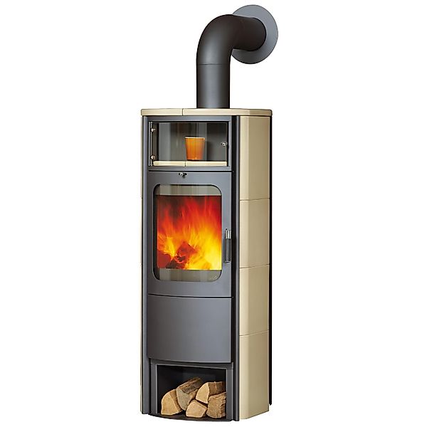 Hark Opera B grande Kaminofen Ofenkacheln Creme 7 kW mit Automatik günstig online kaufen