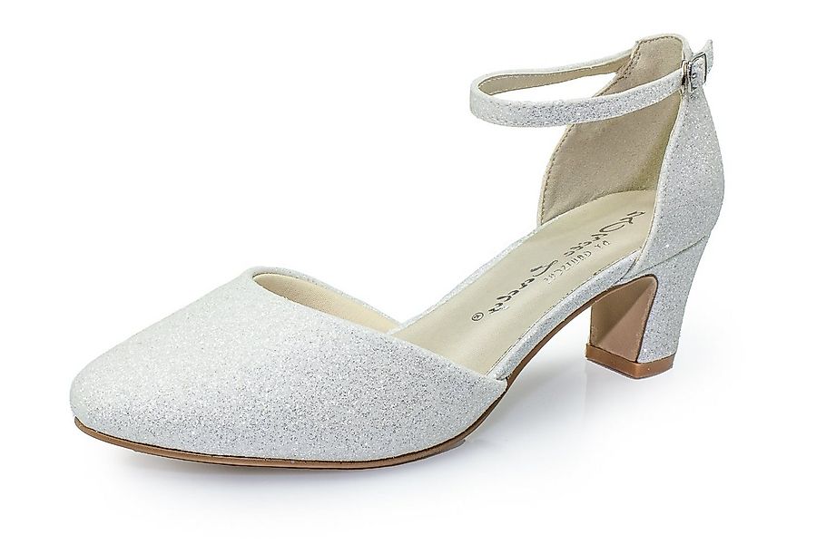 White Lady Glitter Brautschuhe 700 elfenbein Slingpumps günstig online kaufen