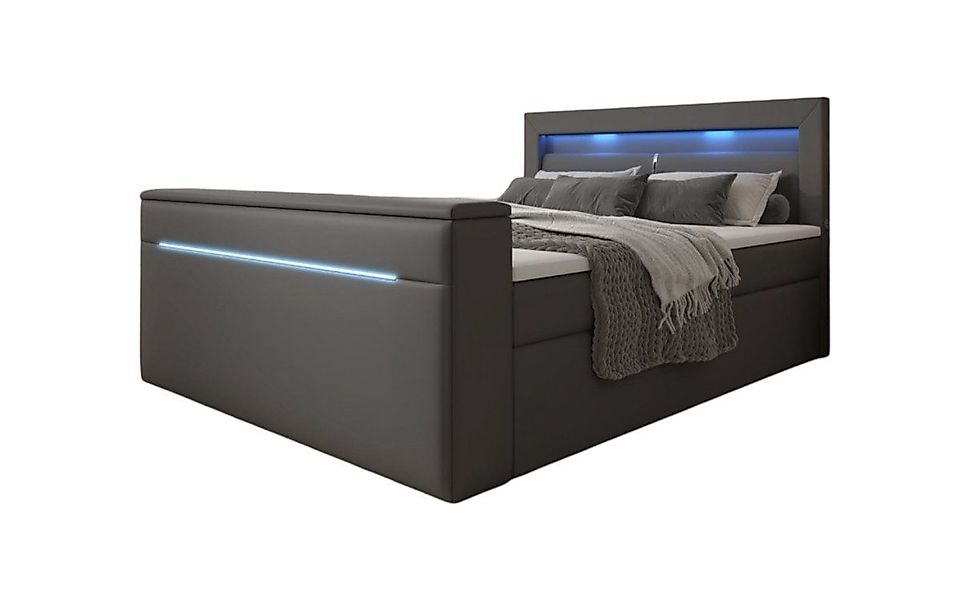 Luxusbetten24 Boxspringbett Reposito, mit TV Lift, USB, LED und Stauraum günstig online kaufen