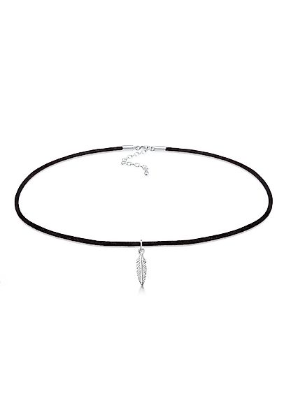 Elli Choker Halskette Choker Feder Anhänger günstig online kaufen
