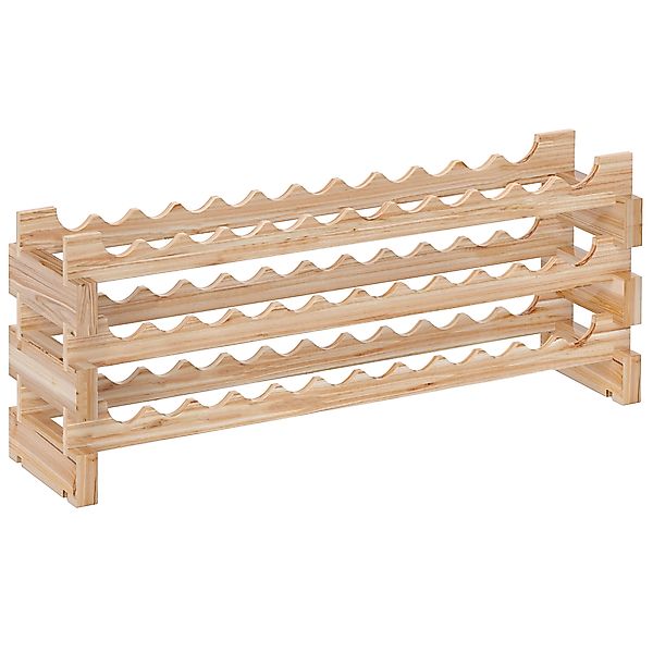 HOMCOM Flaschenregal für 36 Flaschen, 3-stöckiges modulbares und stapelbare günstig online kaufen